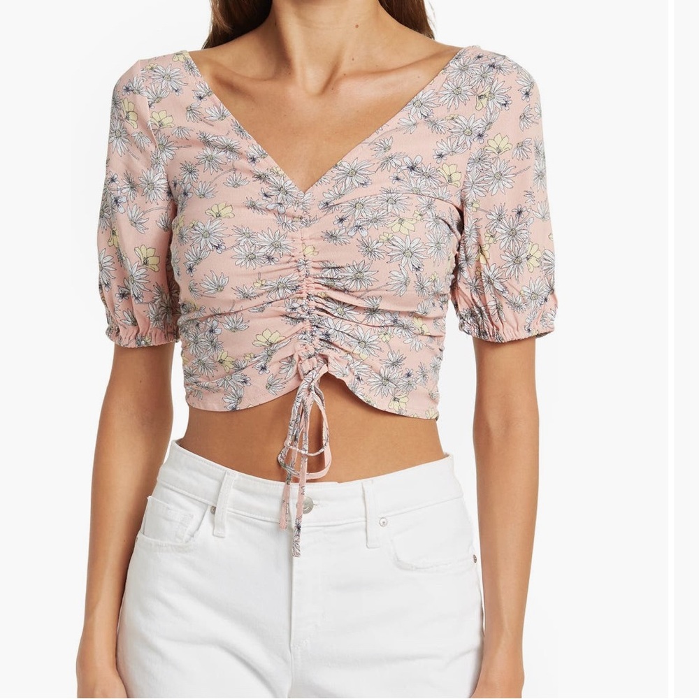 Sophie Rue Blush Floral Crop Top